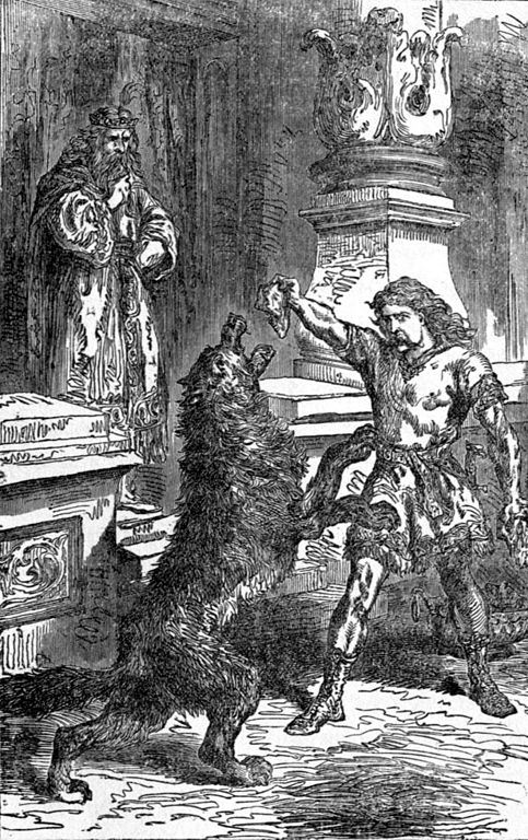  Tyr feeding Fenrir (the title given to this illustration in the book)