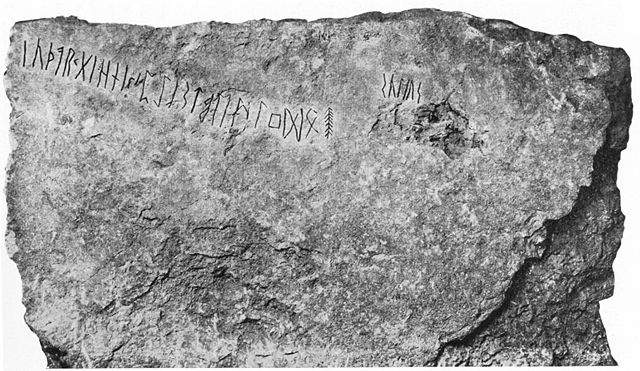 The Kylver runestone from Gotland, Sweden.