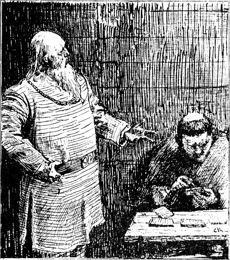  Snorri Sturlusonn, illustration by Christian Krohg (Heimskringla, 1899 edition) 