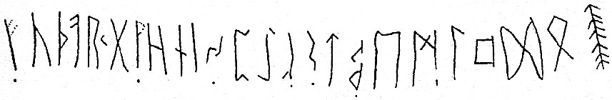 The inscription on the Kylver stone ends with a stacked bind rune combining six Tiwaz runes used to invoke the god Tyr and four Ansuz runes to invoke the Æsir.[3]