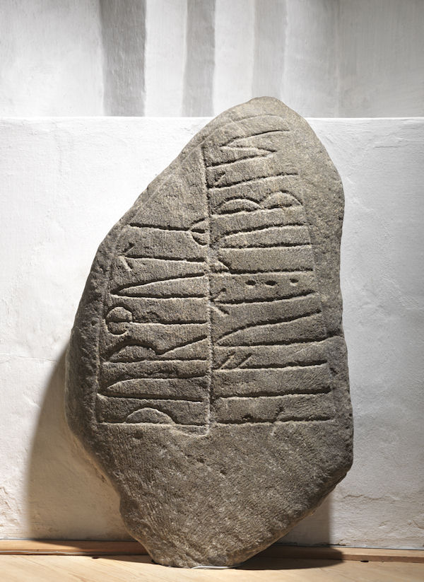 The Nørre Nærå Runestone is interpreted as having a "grave binding inscription" used to keep the deceased in its grave.[72]