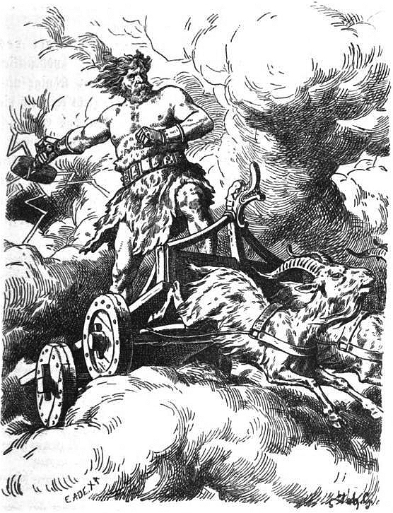 Thor wearing his belt; Johannes Gehrts (1901)