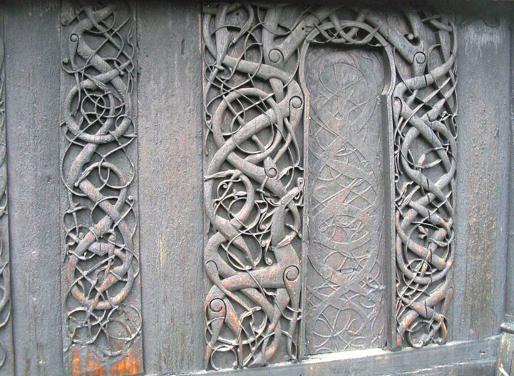 Carvings on door jambs of the Urnes Stave Church