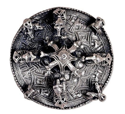  9th century Borre-style silver disc brooch 