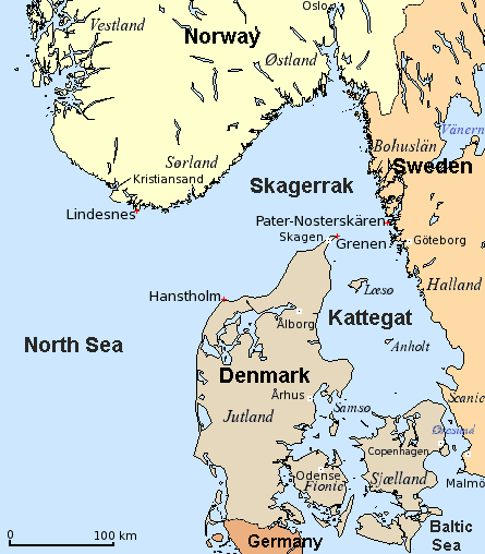 Map of the real kattegat