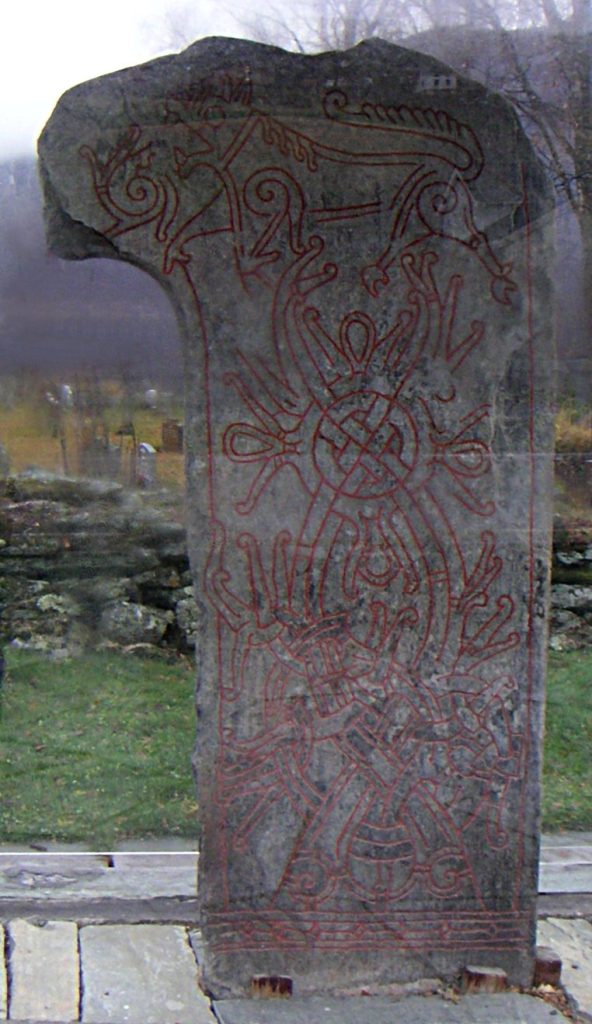  The image stone outside Vang church