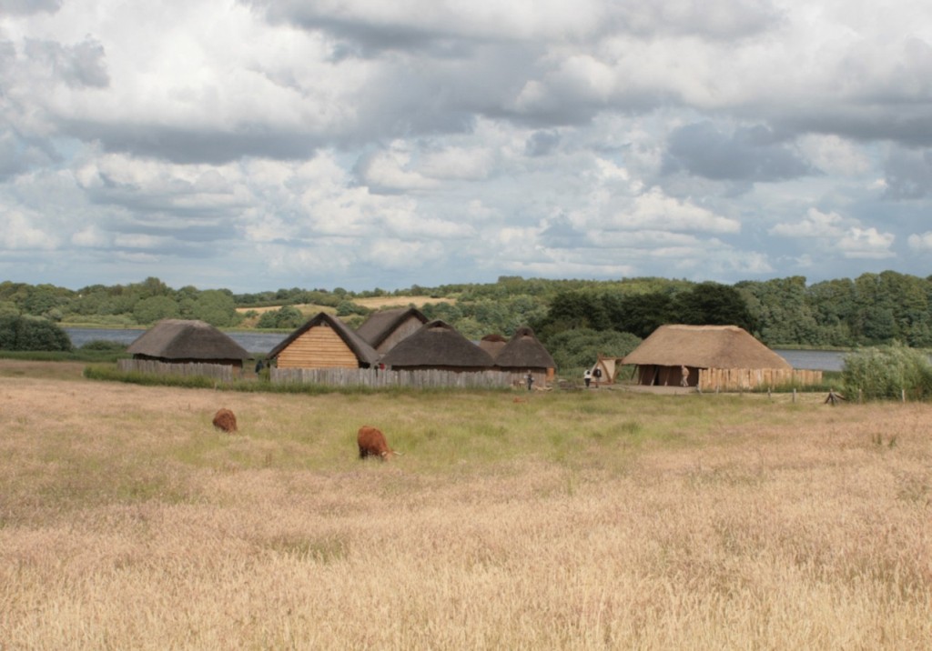 Reconstructed houses in the area of the old settlement
